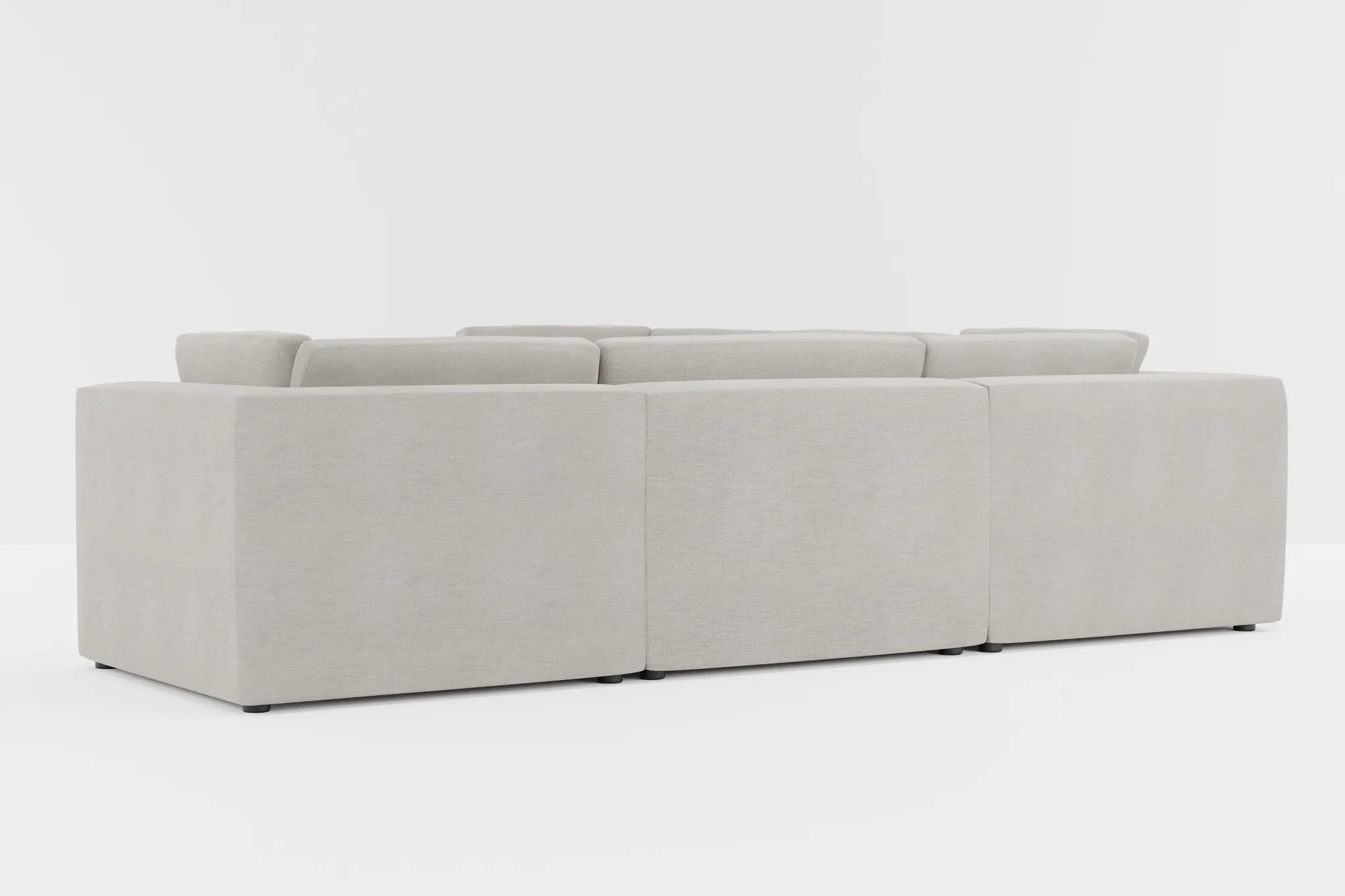 Destin Maguire Pewter Fabric 5-piece Modular Sectional