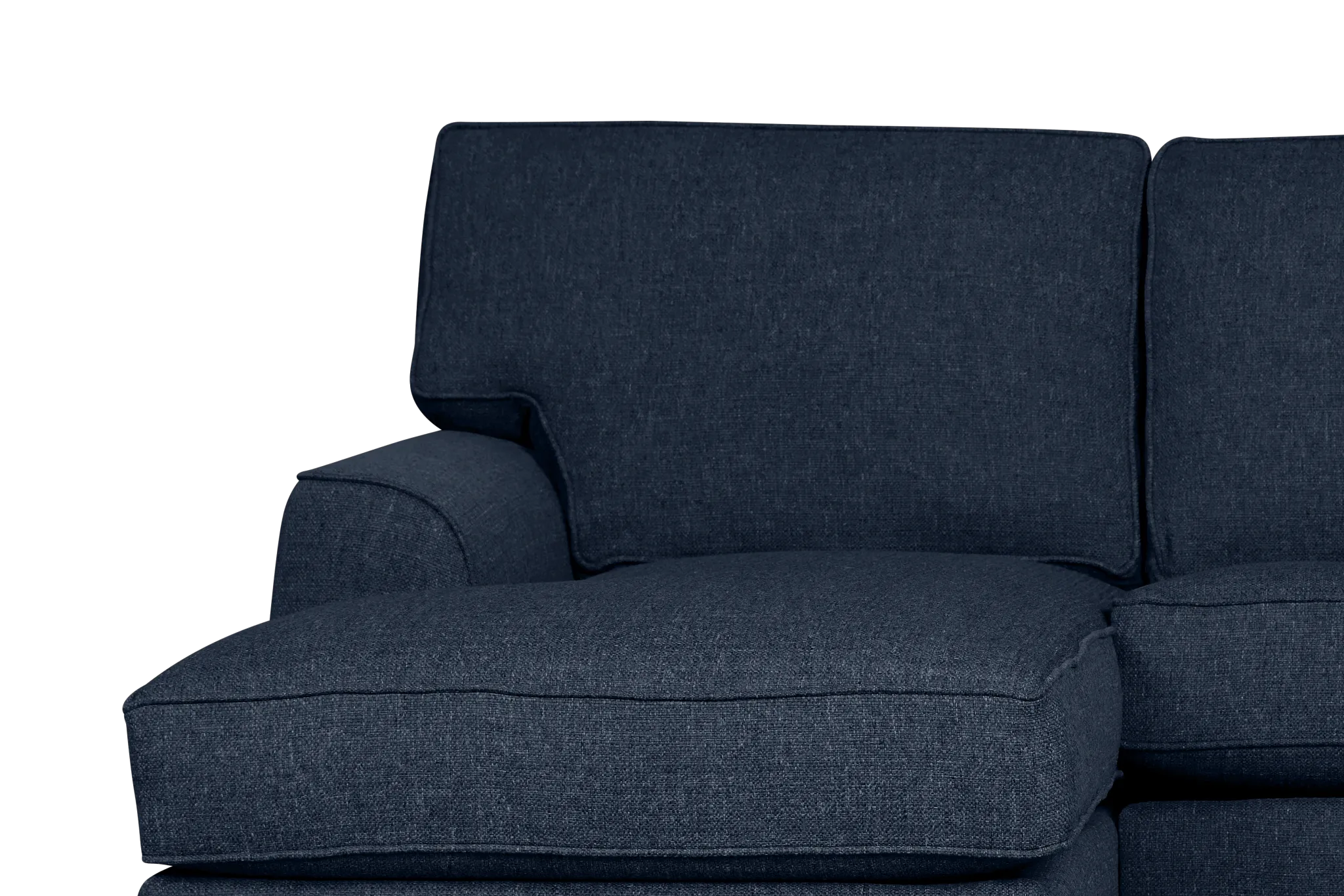 Sinclair Dark Blue Fabric Left Chaise Memory Foam Sleeper Sectional