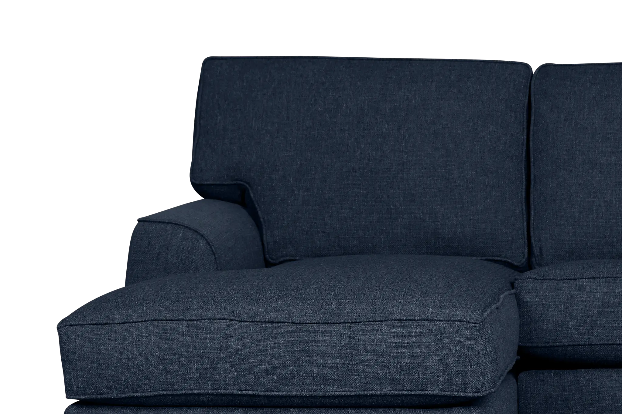 Sinclair Dark Blue Fabric Left Chaise Memory Foam Sleeper Sectional Sinclair Dark Blue Fabric Left Chaise Memory Foam Sleeper Sectional