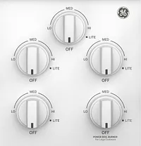 Ge 3036 Series White 36" Gas Cook Top