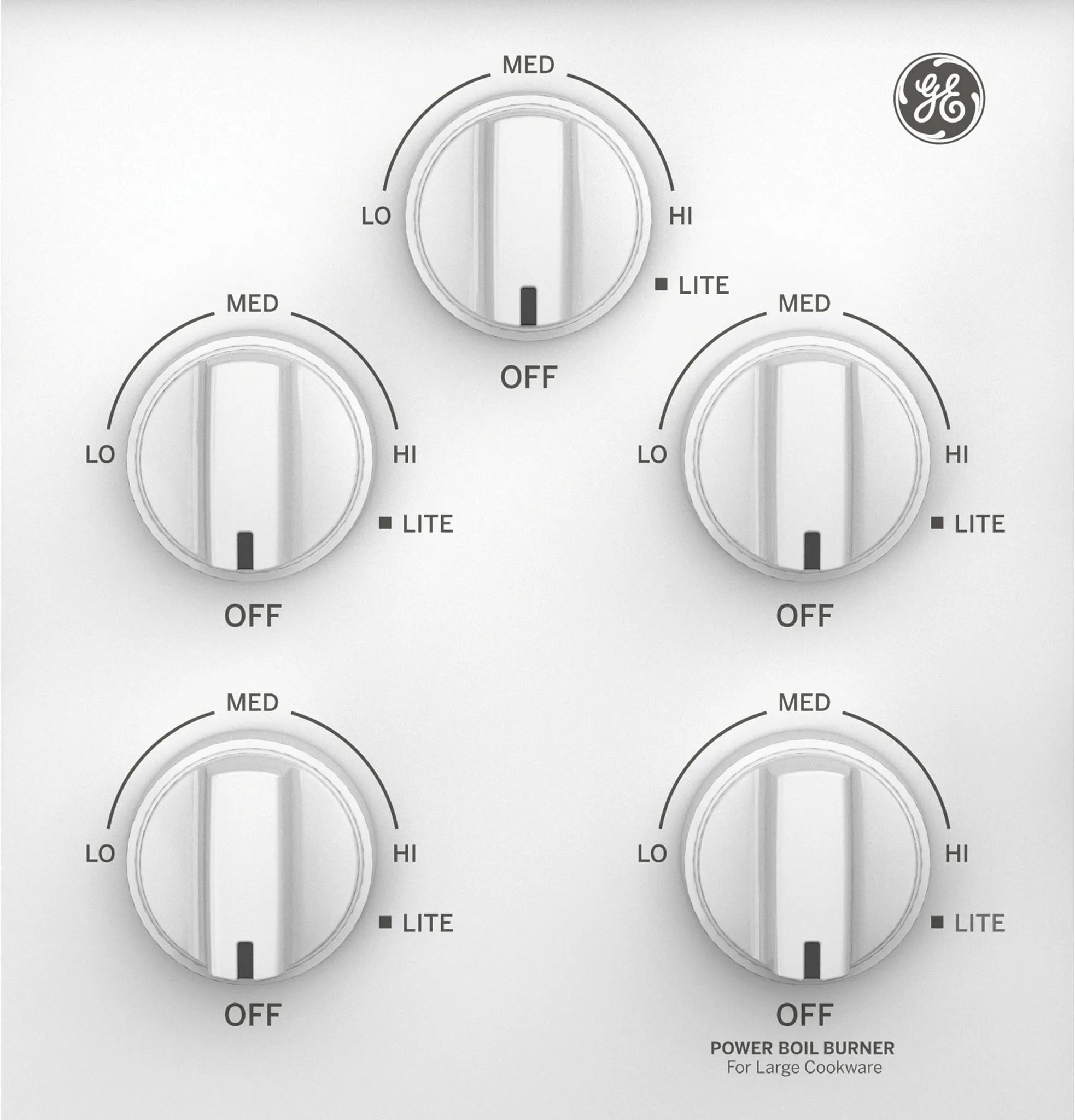 Ge 3036 Series White 36" Gas Cook Top