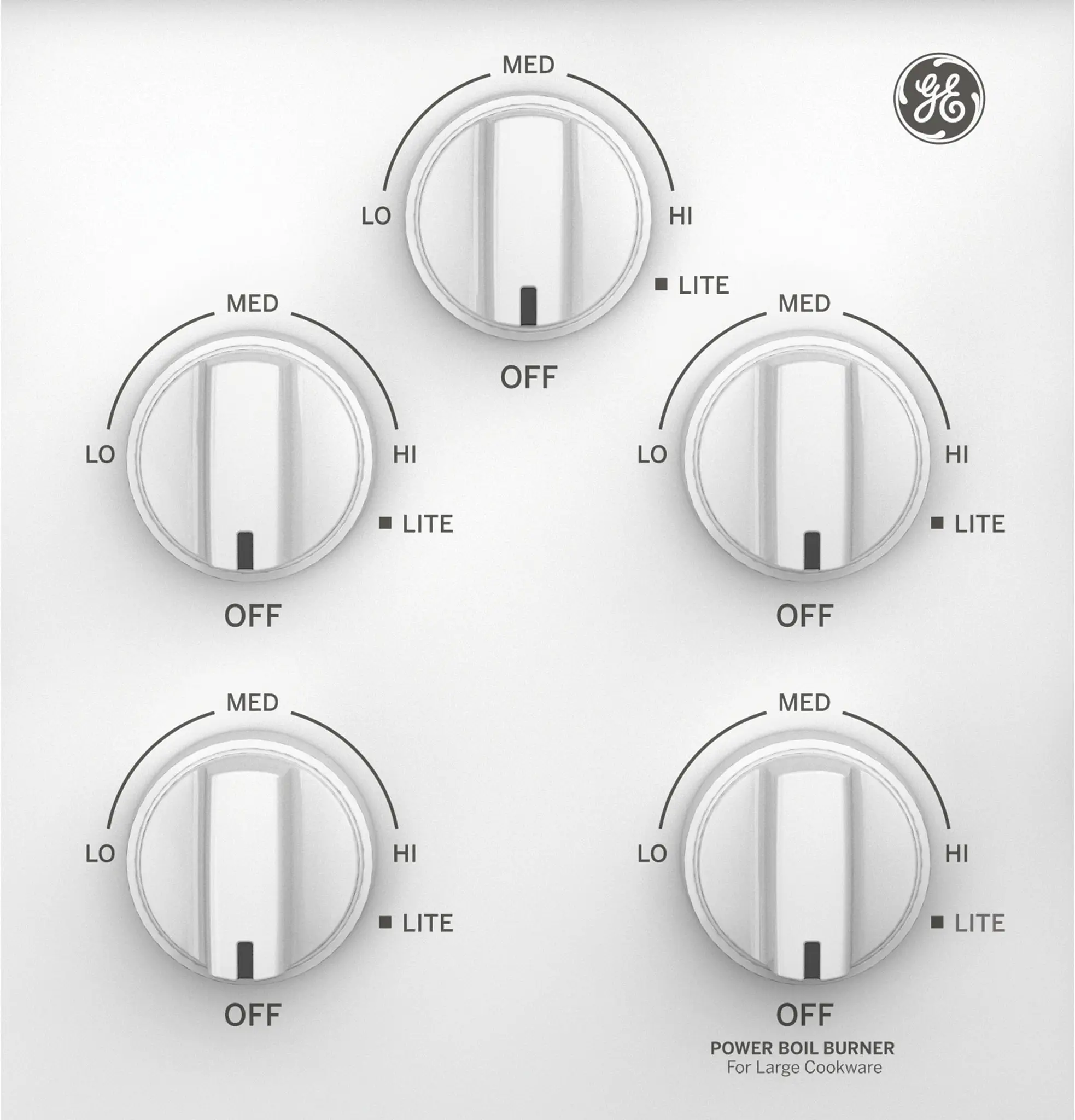 Ge 3036 Series White 36" Gas Cook Top Ge 3036 Series White 36" Gas Cook Top