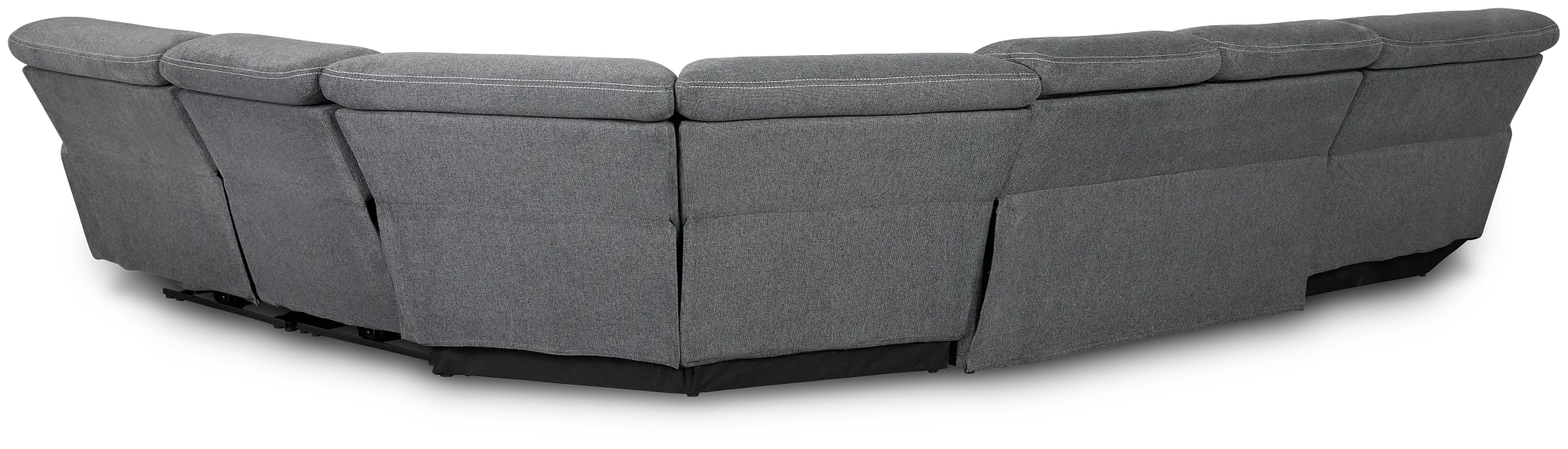 Callum Dark Gray Storage Small Left Dual Power Chaise Sleeper Sectional