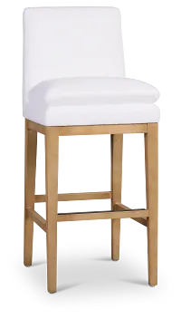 Willow Whitefabric 30" Upholstered Barstool