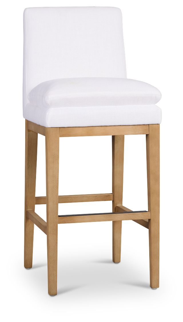 Willow Whitefabric 30" Upholstered Barstool