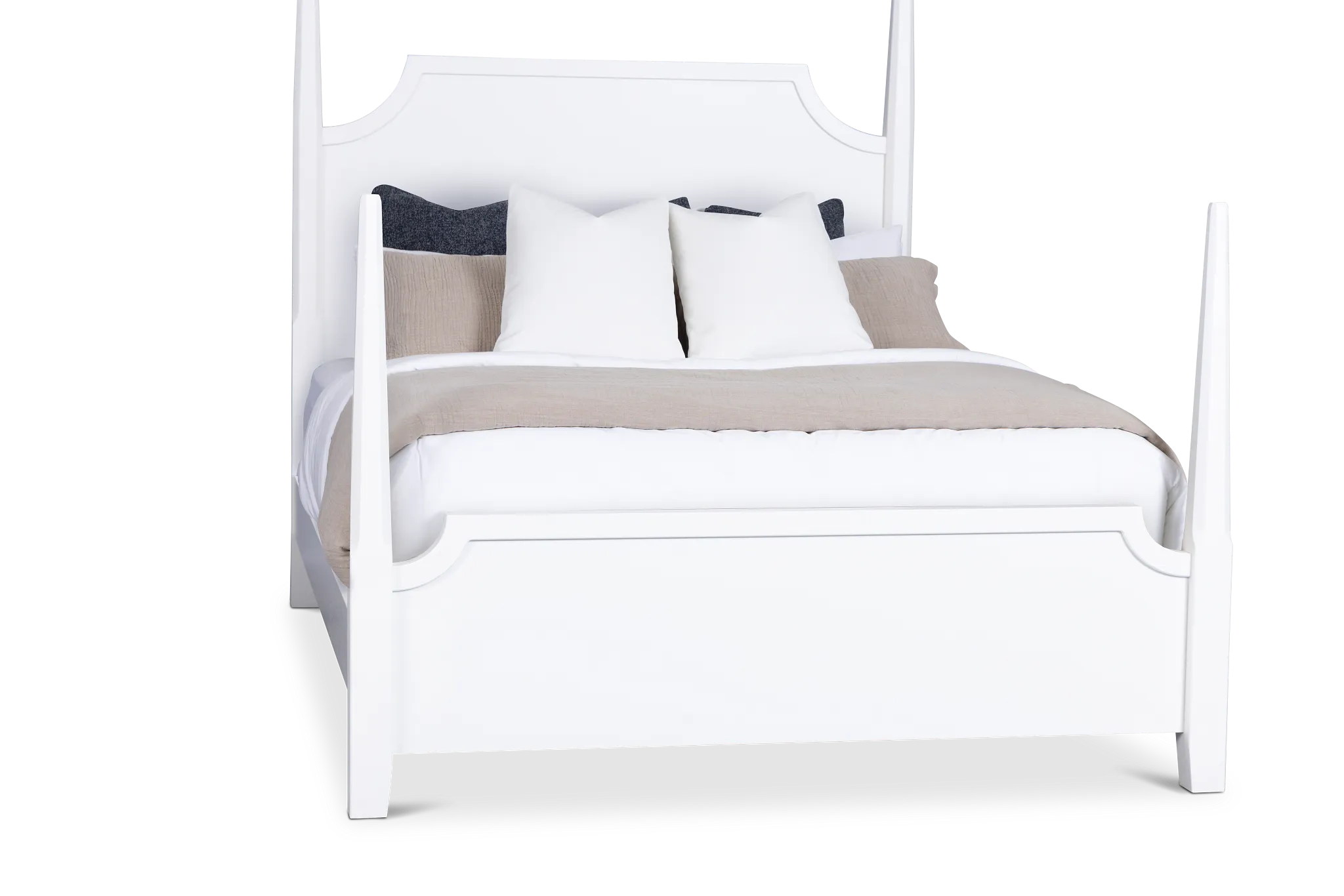 Carolina White Poster Bed