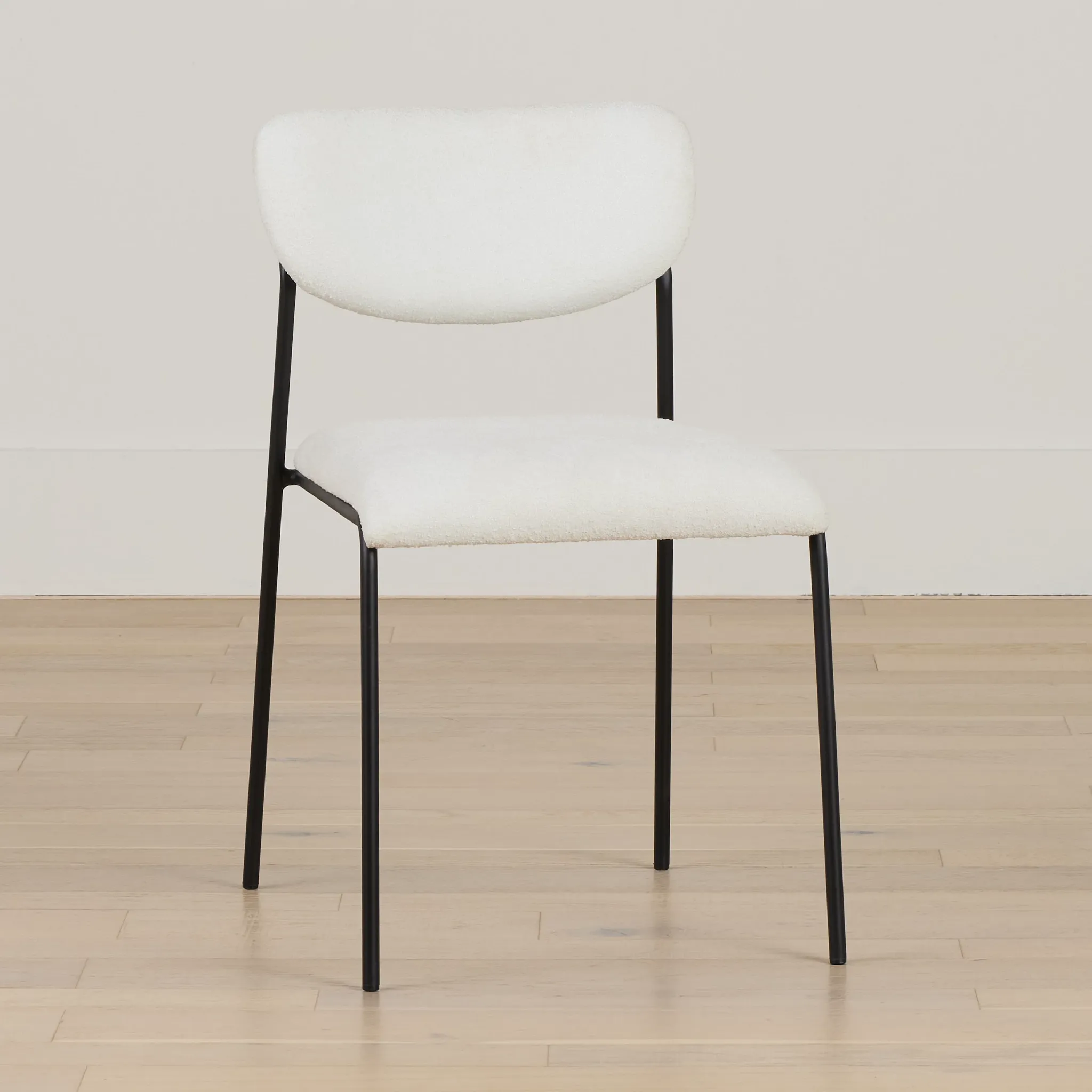 Lynden White Metal Upholstered Side Chair