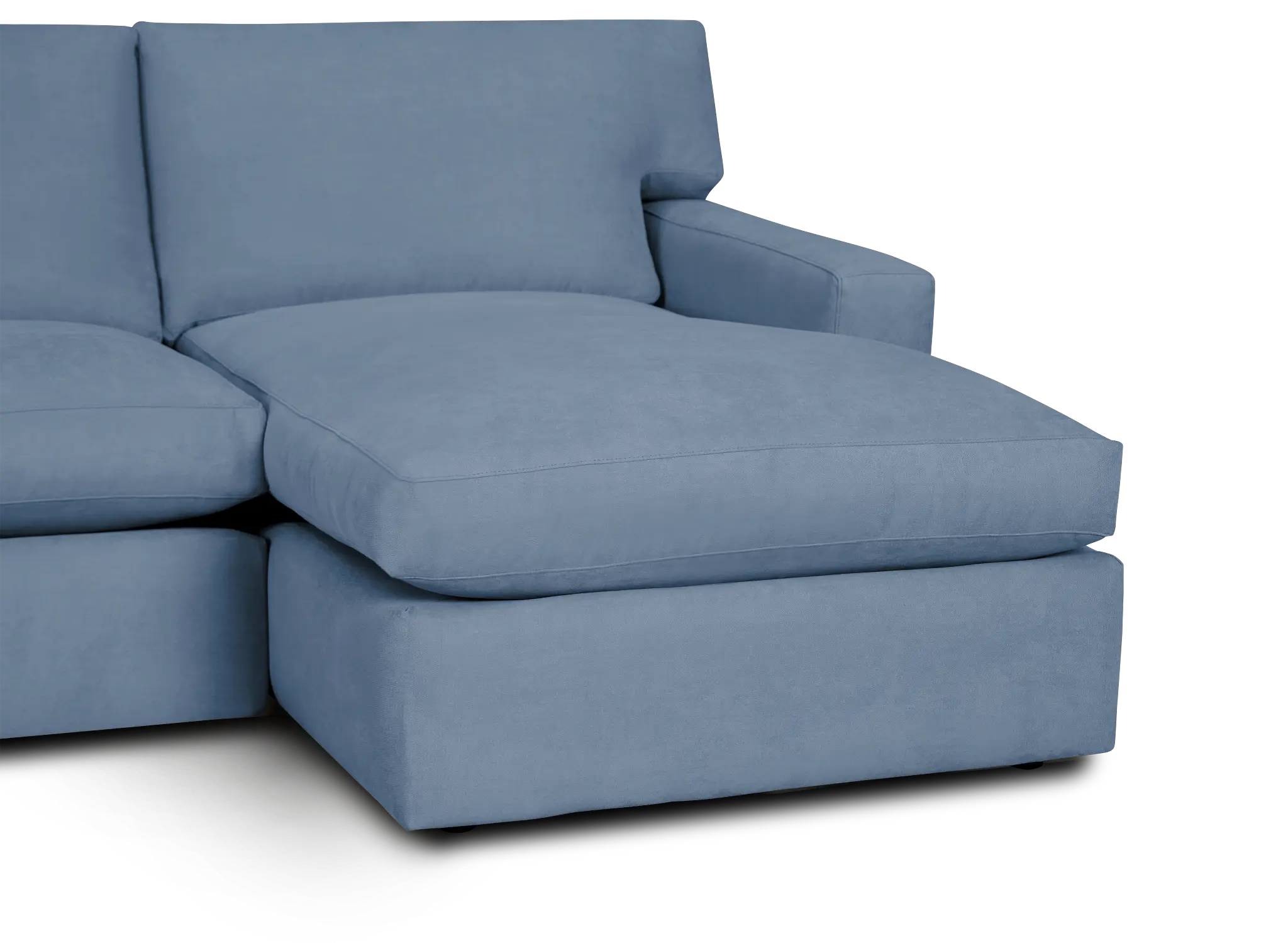 Hudson Blue Fabric Right Chaise Sectional Hudson Blue Fabric Right Chaise Sectional