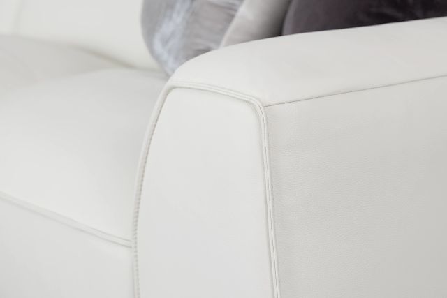 Blanca White Leather 5-piece Modular Sectional
