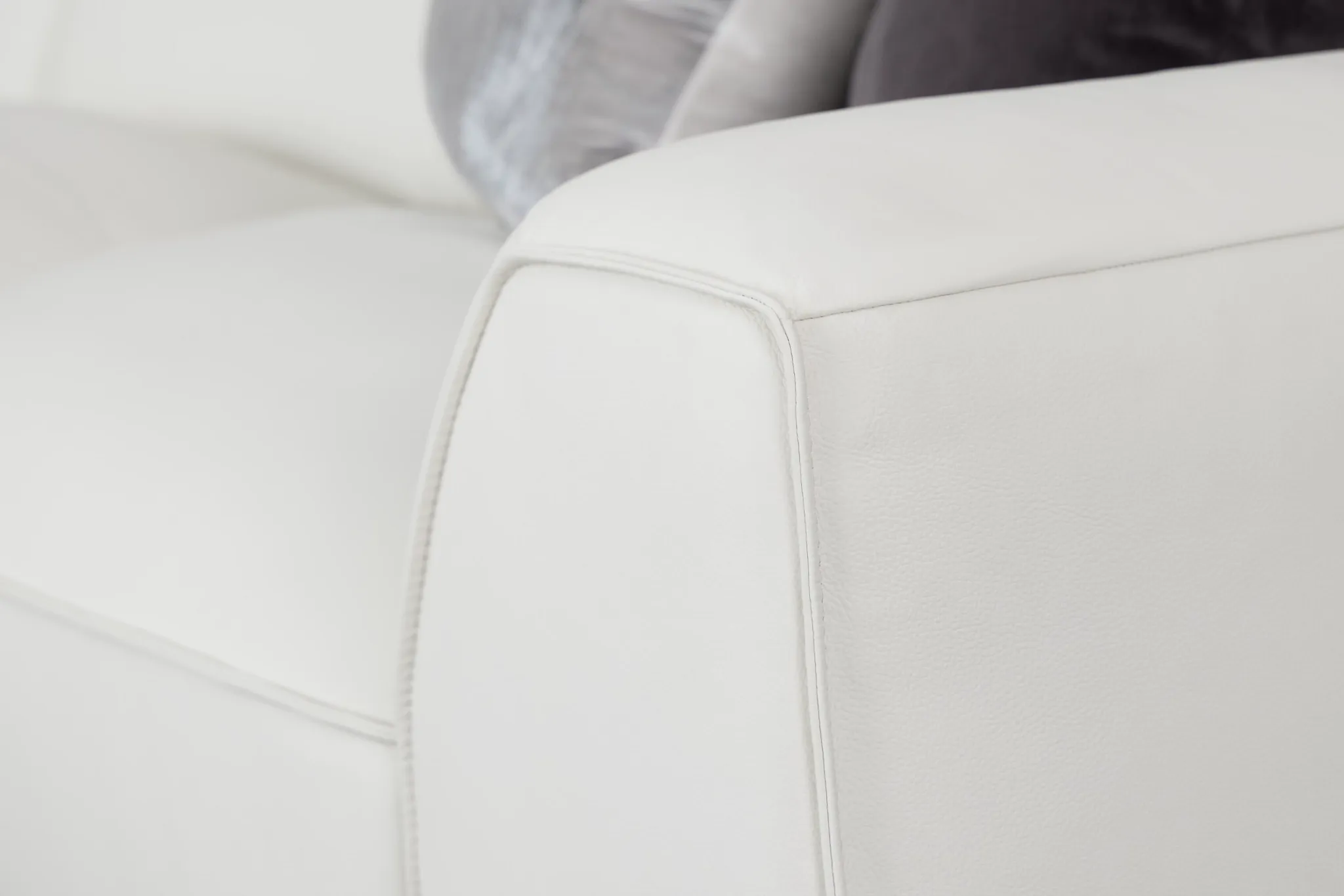 Blanca White Leather 5-piece Modular Sectional