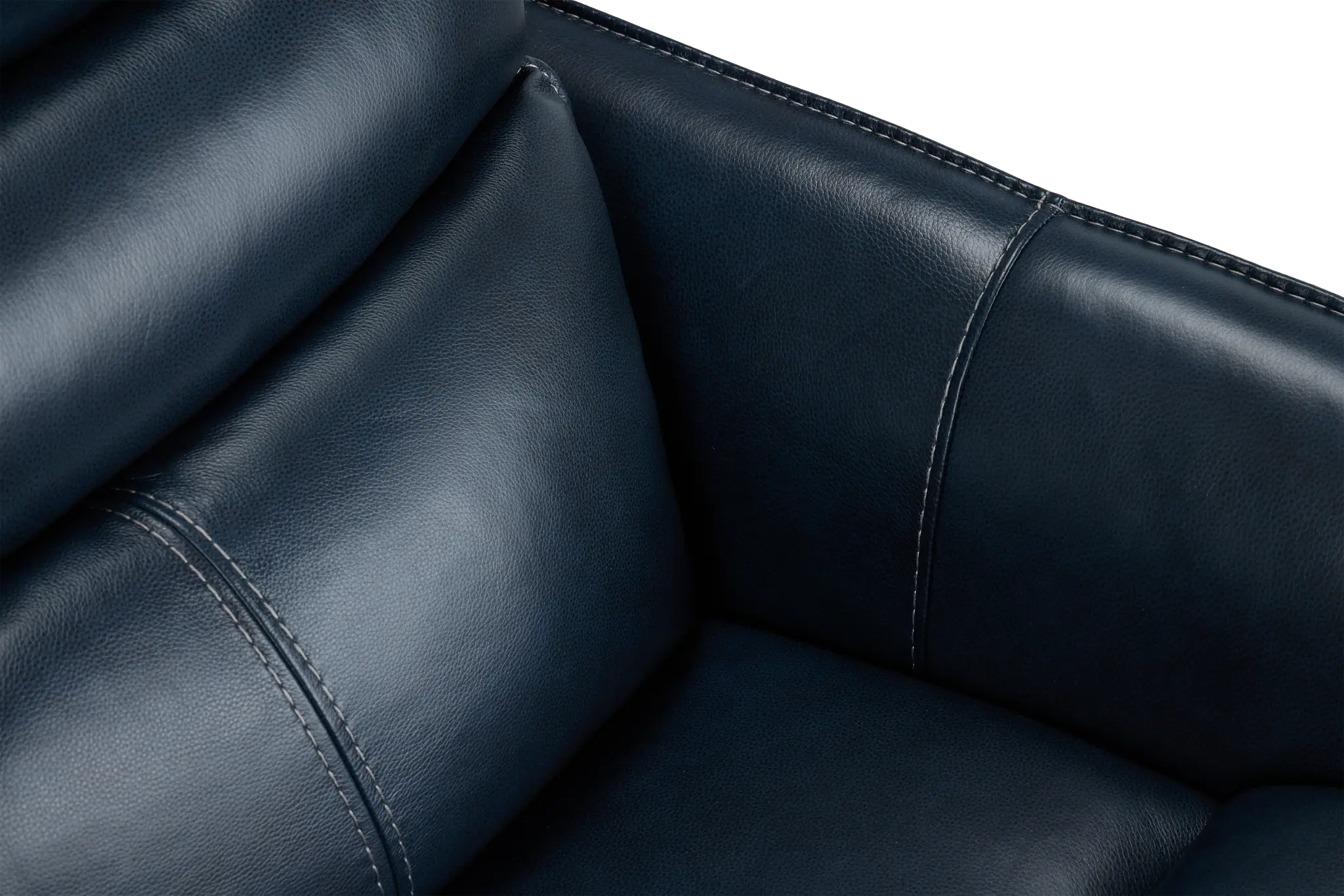 Preston Dark Blue Lthr/vinyl Power Recliner With Heat And Massage Preston Dark Blue Lthr/vinyl Power Recliner With Heat And Massage