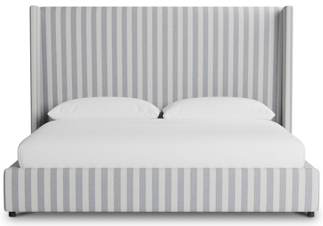 Captiva Sea Lane Dark Blue 60" Upholstered Shelter Bed