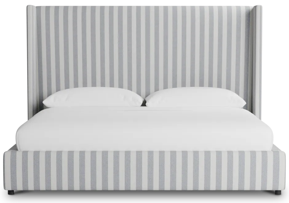 Captiva Sea Lane Dark Blue 60" Upholstered Shelter Bed