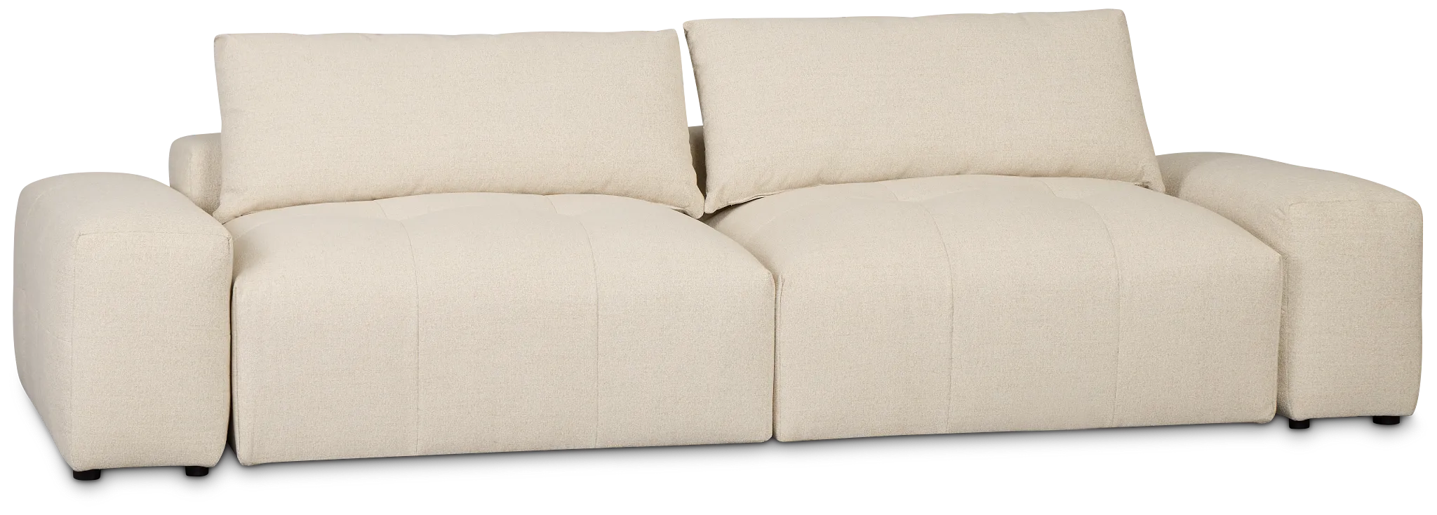Remi Light Beige Fabric 2-piece Modular Sofa