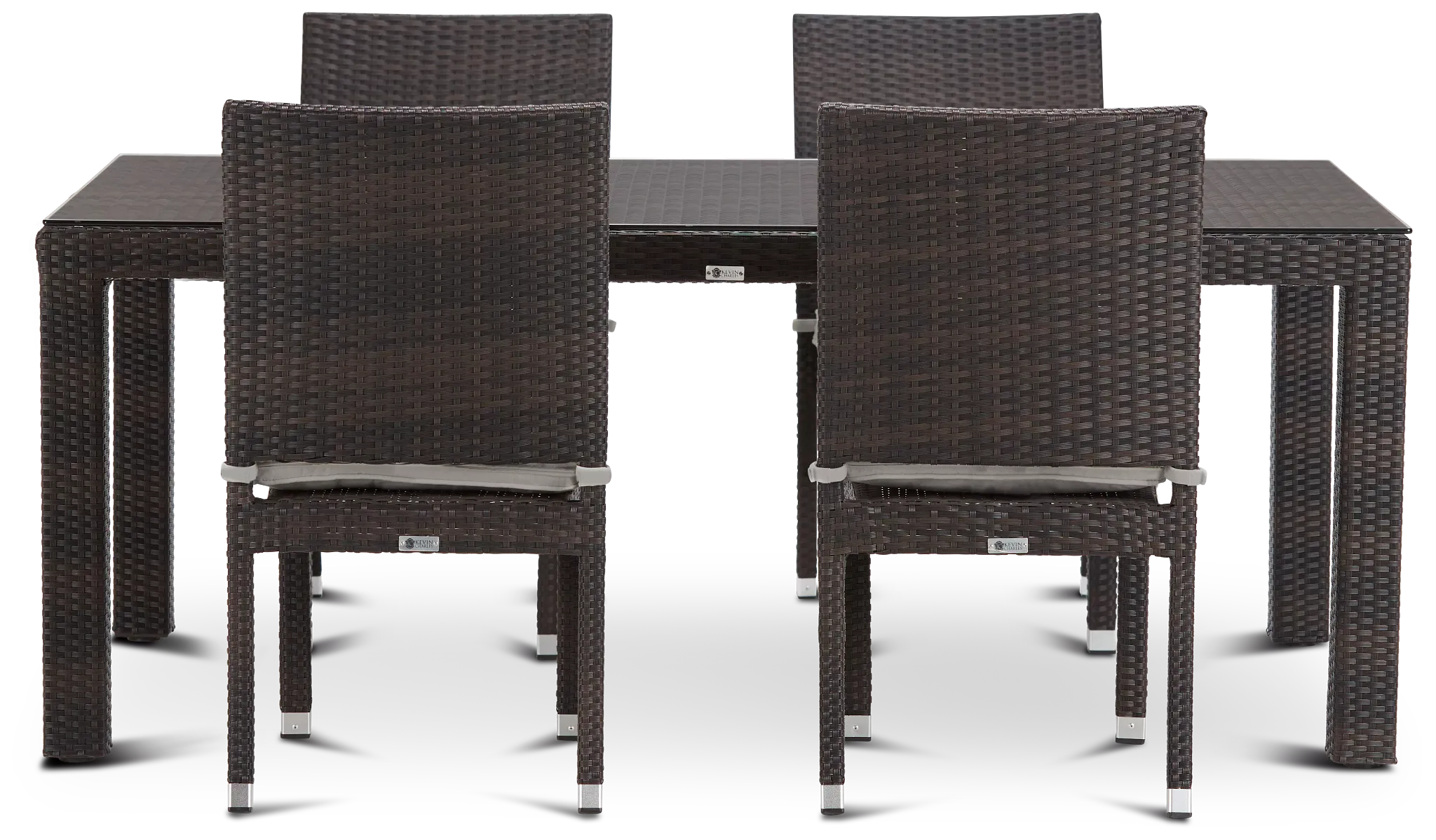 Zen Gray 72" Rectangular Table & 4 Chairs