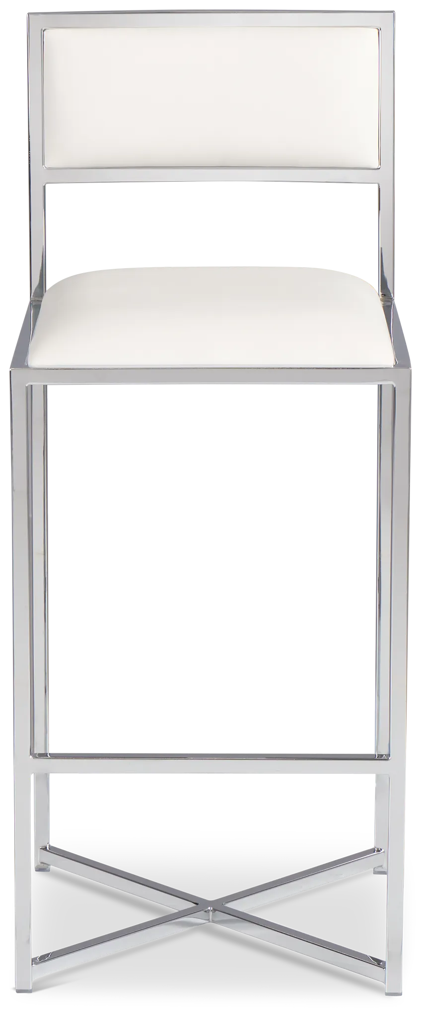 Amalfi Whitestnl Steel 30" Upholstered Barstool