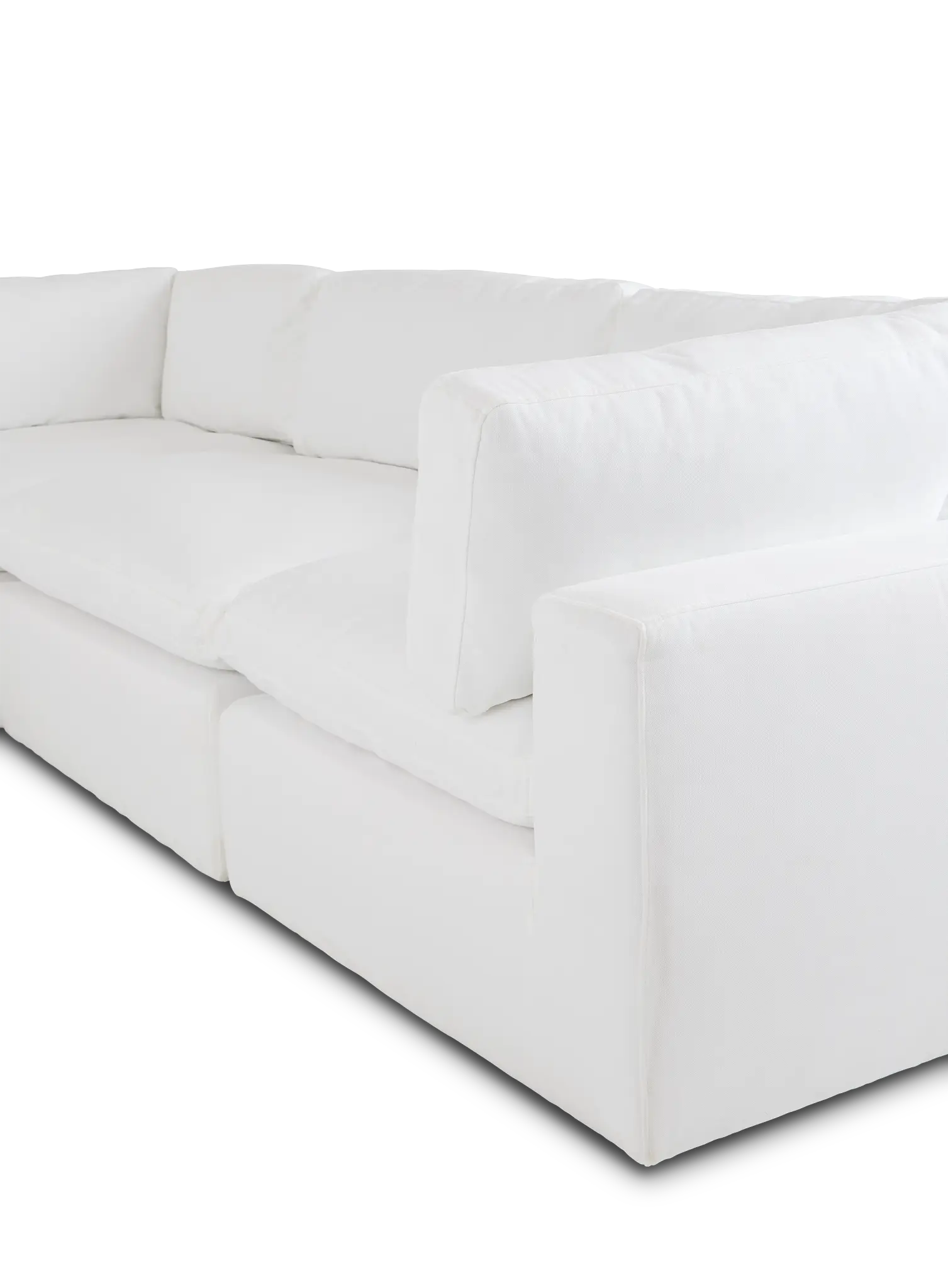 Grant White Fabric 4-piece Modular Sectional Grant White Fabric 4-piece Modular Sectional