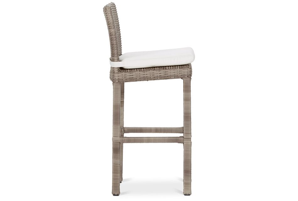 Raleigh White Woven 30 Barstool Outdoor Barstools City Furniture