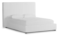 Grayton Revenue White 54" Upholstered Platform Bed