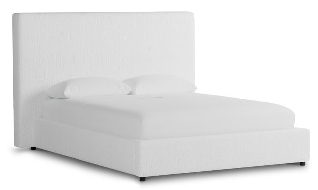 Grayton Revenue White 54" Upholstered Platform Bed