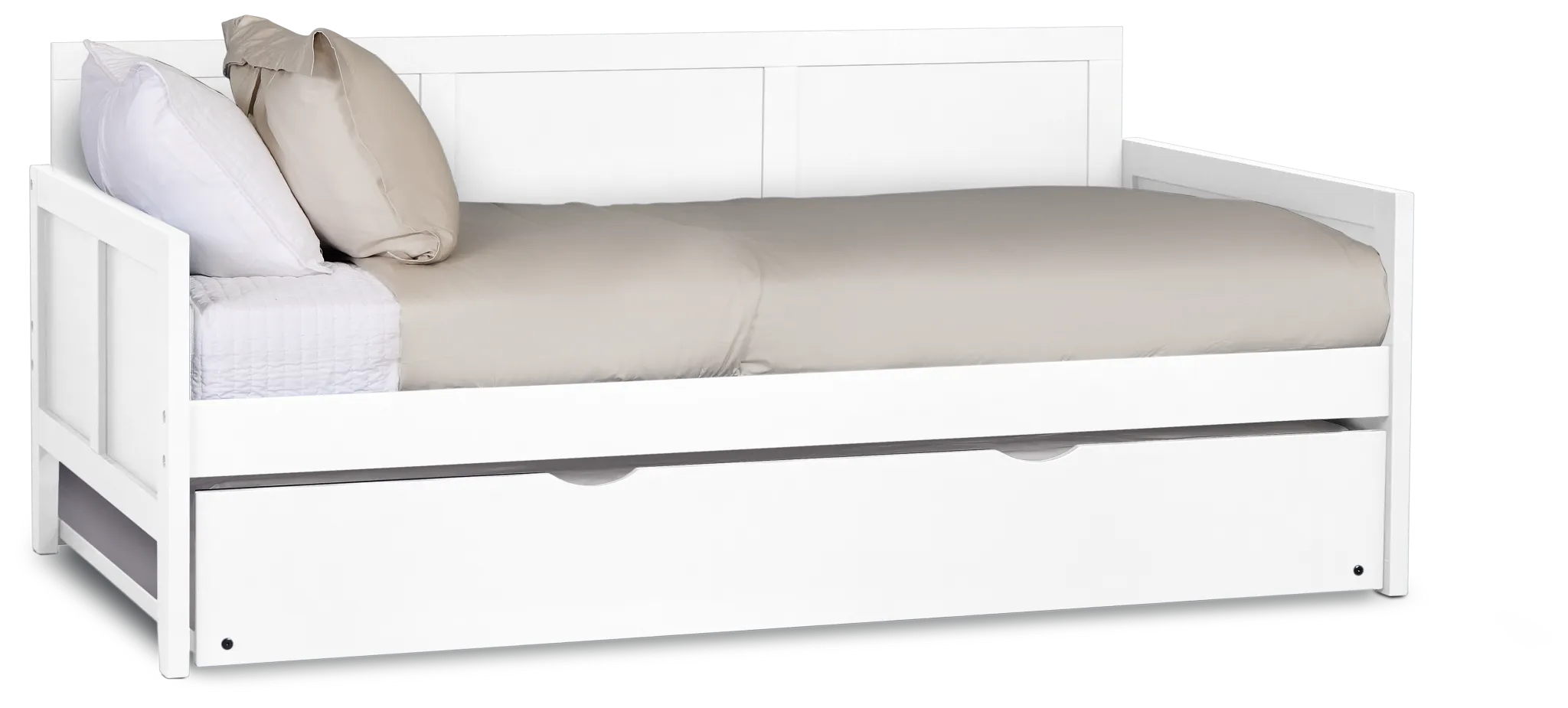 Charleston White Panel Trundle Bed
