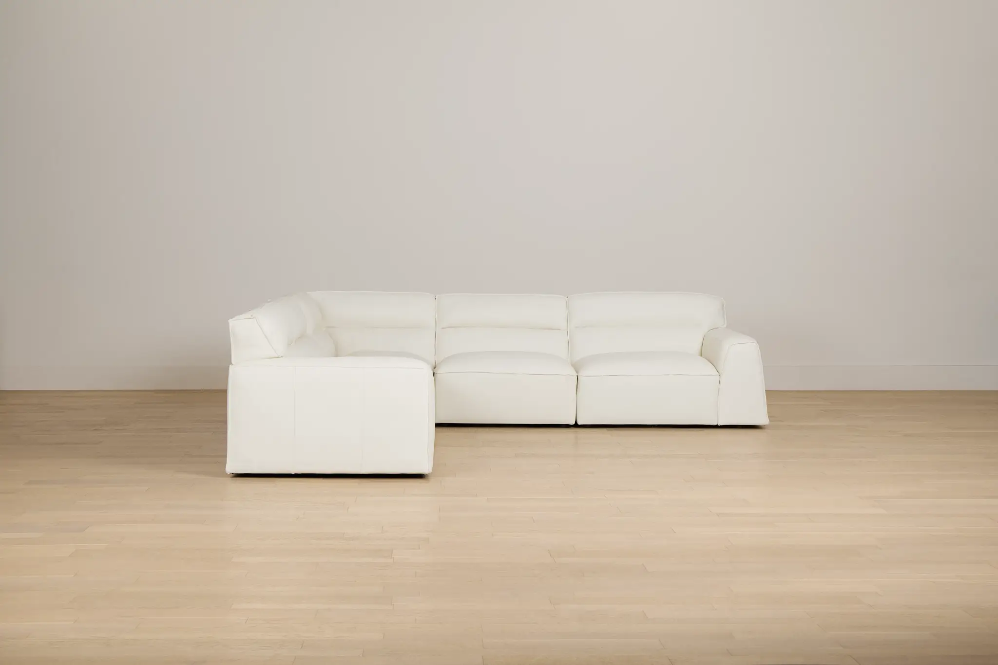 Blanca White Leather 5-piece Modular Sectional Blanca White Leather 5-piece Modular Sectional