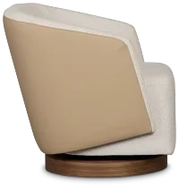Luna Beige Fabric Swivel Chair