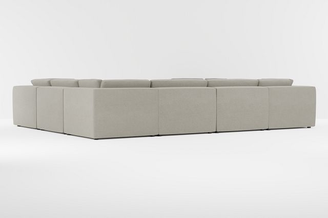 Destin Elite Gray Fabric 8-piece Modular Sectional