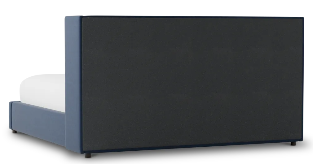 Captiva Peyton Dark Blue 48" Upholstered Shelter Bed