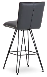 Demi Dark Gray Swivel 30" Upholstered Barstool