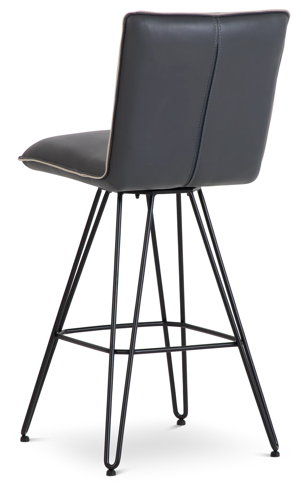 Demi Dark Gray Swivel 30" Upholstered Barstool