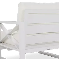Linear White Rocking Chair