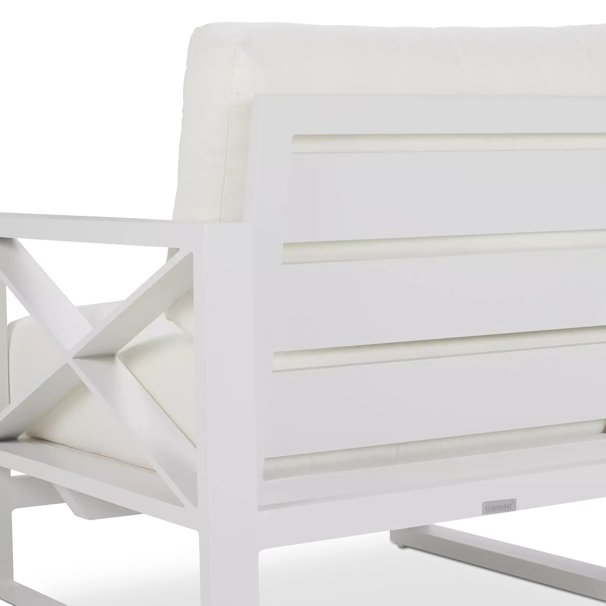 Linear White Rocking Chair Linear White Rocking Chair