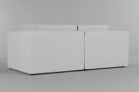 Destin Suave White Fabric 2-piece Modular Sofa