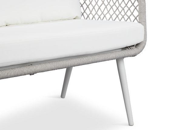 Andes White Woven Sofa