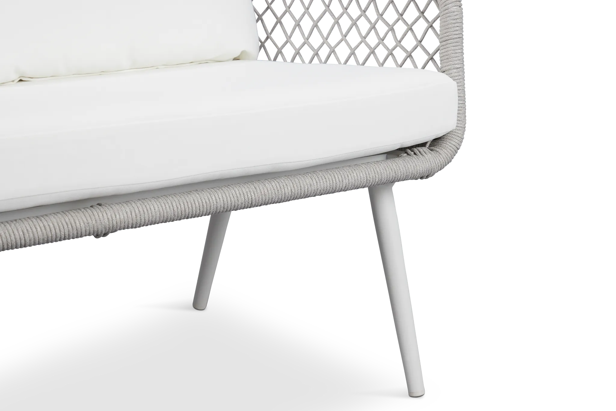 Andes White Woven Sofa