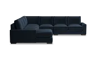 Edgewater Joya Dark Blue Large Left Chaise Sectional