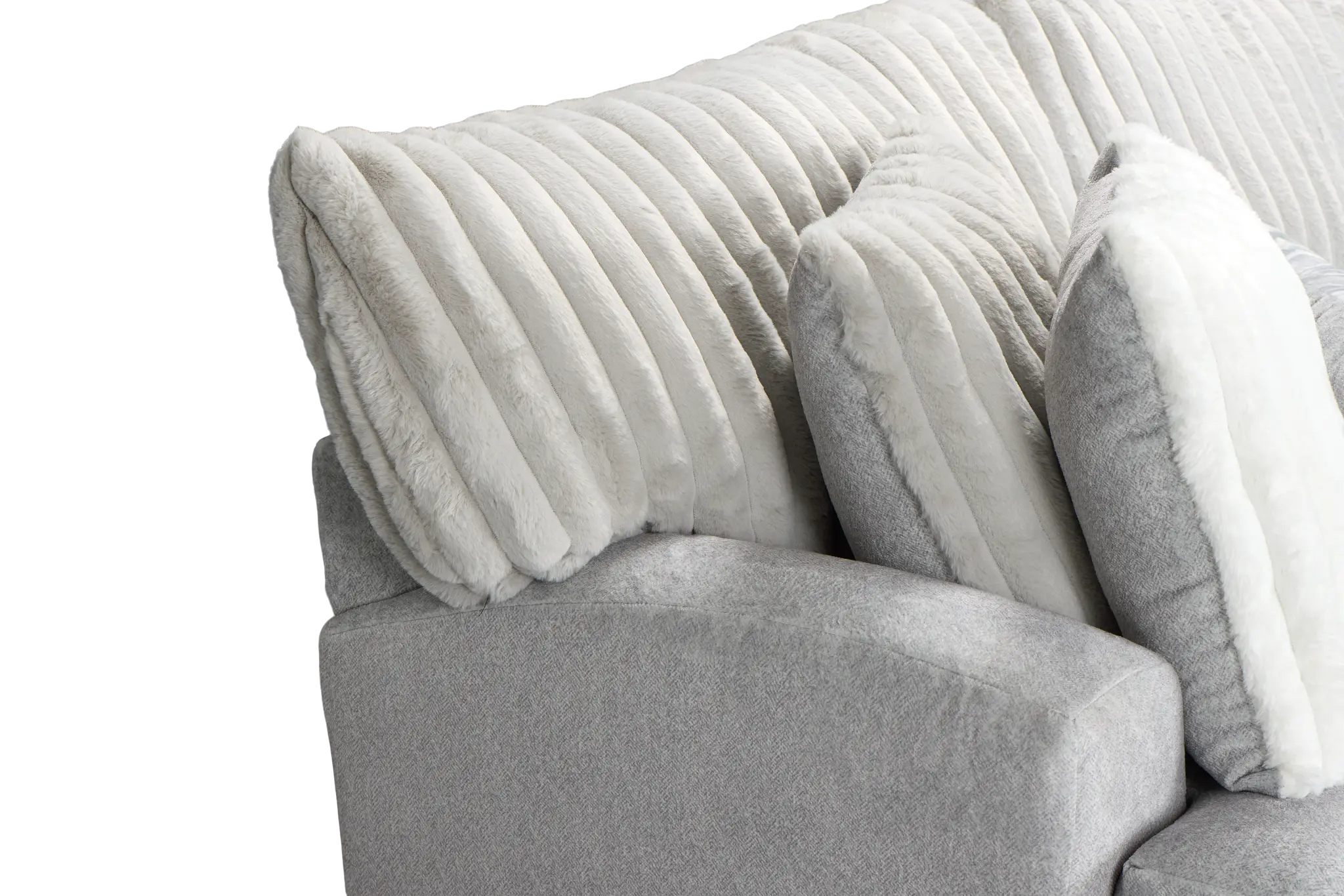 Kylie Light Gray Fabric Right Chaise Sectional Kylie Light Gray Fabric Right Chaise Sectional