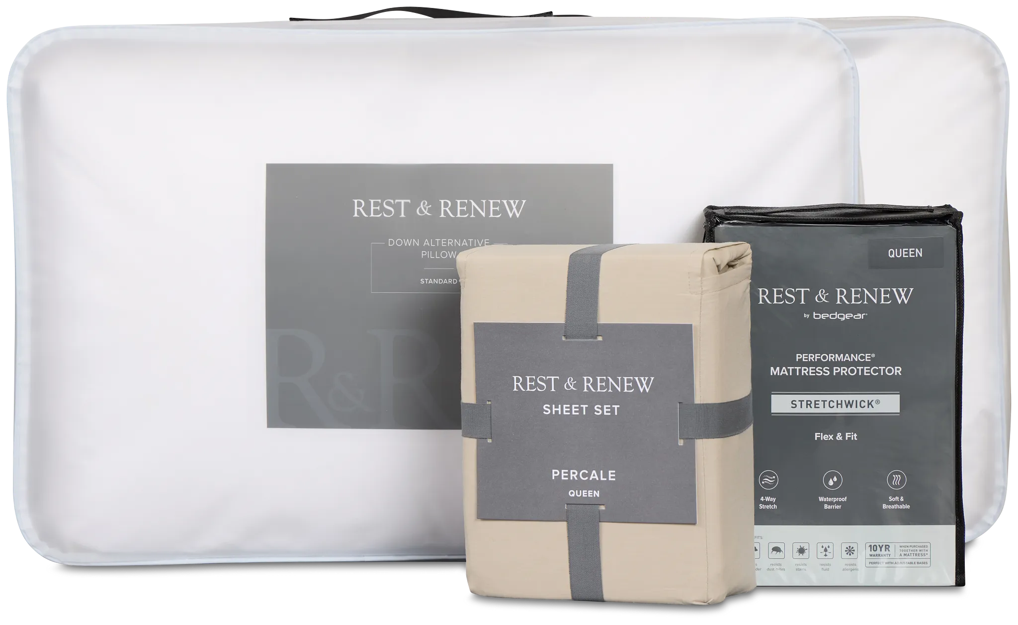 Rest & Renew Essential Beige Sleep Bundle