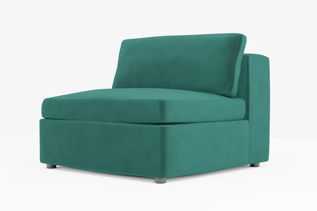 Destin Joya Green Velvet Armless Chair Destin Joya Green Velvet Armless Chair