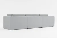 Destin Revenue Gray Fabric 5pc Bumper Sectional