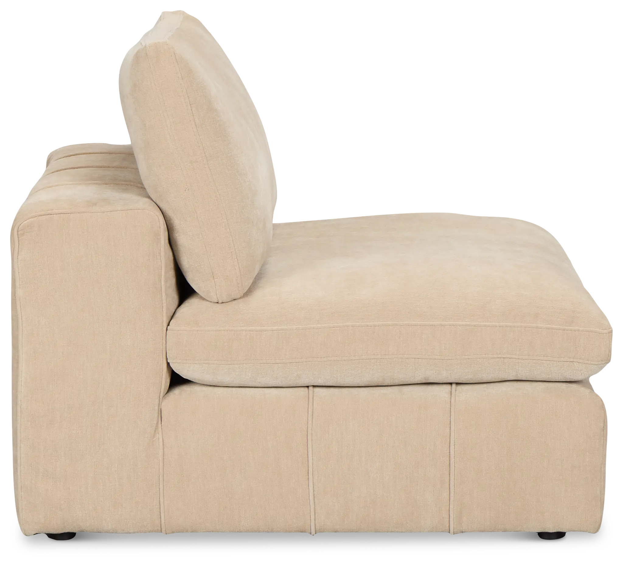 Cruz Light Beige Fabric Armless Chair Cruz Light Beige Fabric Armless Chair
