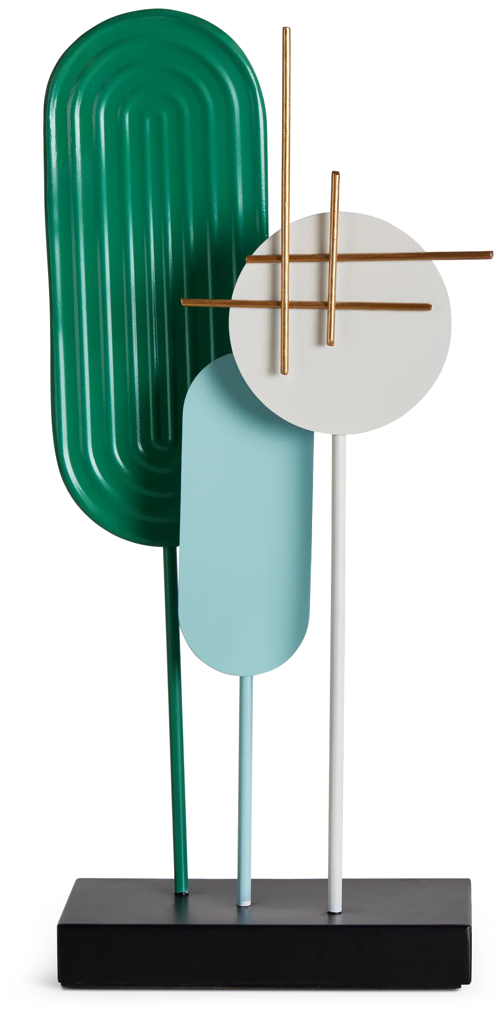 Keystone Multicolored Metal Sculpture