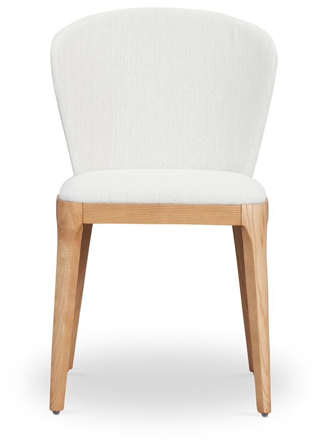 Nomad Light Beige Upholstered Side Chair With Light Tone Legs