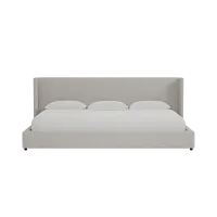 Captiva Gellar Gray 48" Upholstered Shelter Bed