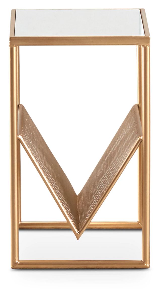 Gazette Gold Marble Magazine Rack