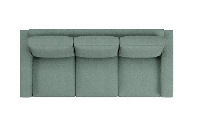 Edgewater Delray Light Green 96" Sofa W/ 3 Cushions (6)