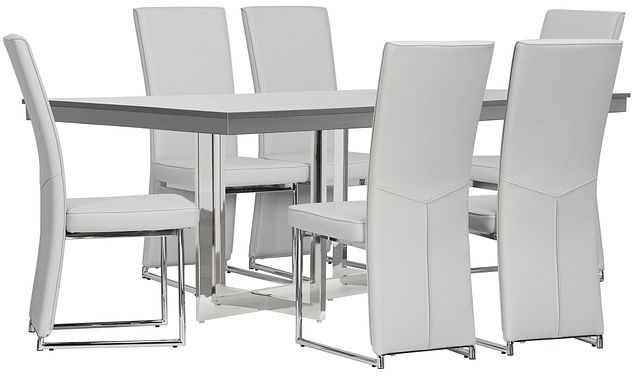 Cortina Gray Table & 4 Chairs (1)