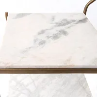 Feri White Square Bar Cart Top