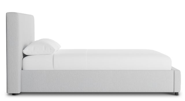 Grayton Delray Light Gray 44" Upholstered Platform Bed